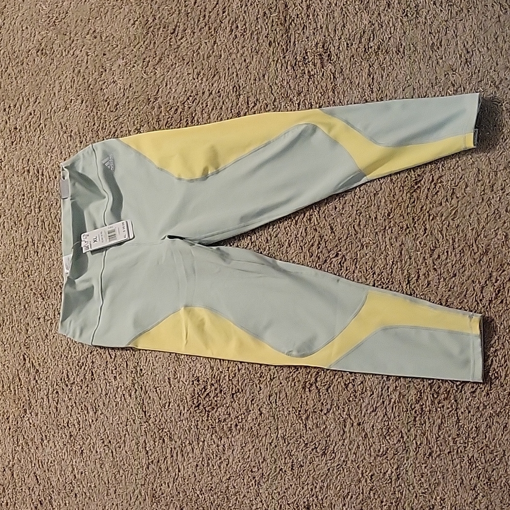 Adidas yellow and gray pants